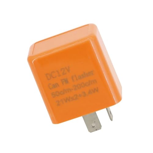 UJTVGCLX 1 PCS 2 Pin 12V Orange Buzzer Flasher Circuit-Proof Turn Signal Controller Motorcycle Flasher Relay