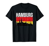 Hamburg Skyline Shirt Deutschland Flagge Geschenk Hamburg T-Shirt