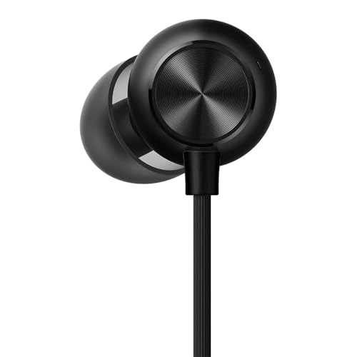 Image of Buds 2 Neo Wired Earphones with Mic | Deep Bass, Clear Sound | 3.5mm Audio Jack - for Realme C1 -(Black)