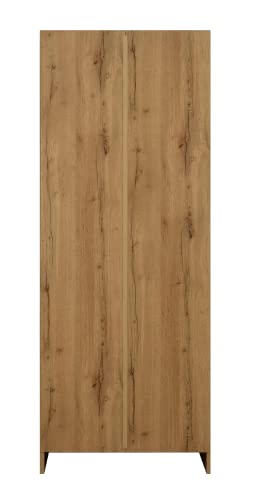 Image of DeckUp Plank Giona Engineered Wood Book Shelf and Display Unit (Wotan Oak and White, Matte Finish)