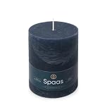 Spaas Rustic Pillar Candle 100/130 mm 95h, Dark Blue