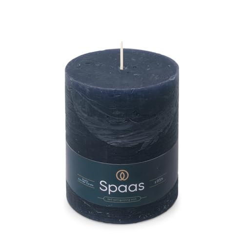 Spaas Vela pilar rústica, 100/130 mm, 95 h, color azul oscuro