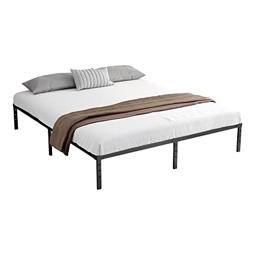New Jeto Metal Bed Frame-Simple And Atmospheric Metal Platform Bed Frame, Storage Space Under The Bed Heavy Duty Frame Bed, Durable King Size Bed Frame, Suitable For Bedroom, King #TOP5