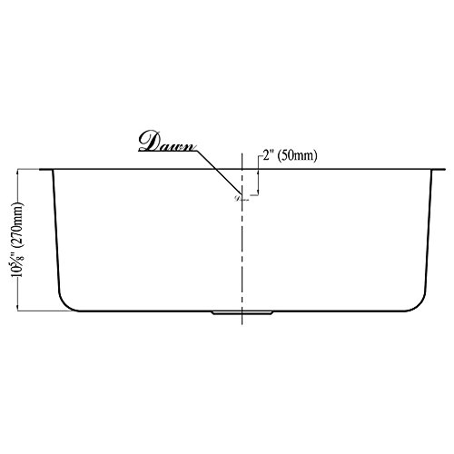 Dawn Asu106 Kitchen Sink, Polished Satin #TOP2