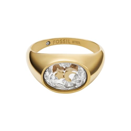 Fossil Sadie Women's Gold-Tone Stainless Steel Ring, JF048967107