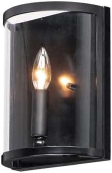 Maxim Sentinel - 1 Light Wall Sconce-10 Inches Tall-Black Finish
