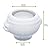 Mini Porcelain Soup Tureen (Case of 36), PacknWood - Small White Soup Mug Bowls with Lion Head Design (2.6 oz, 2.5" x 2") 210MBPLION
