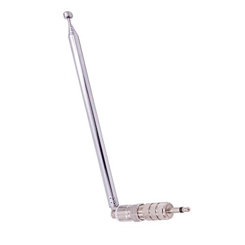 Fancasee Fm Antenna Telescopic 75 Ohm Screw F Male Plug Antenna With Pal Bnc 3.5Mm Jack Connector Adapter Fm Radio Antenna For Av Stereo Receiver Home Theater Amplifier System Indoor Outdoor #TOP5