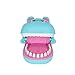 OMKMNOE Hippo Dents Jouets Jeu, pour Enfants Classique Mordant Doigt Dentiste Jeux Dentiste Drôle Carte De Société Vieux Garçons Filles Adultes Dinosaure Morsure Jeu,Bleu