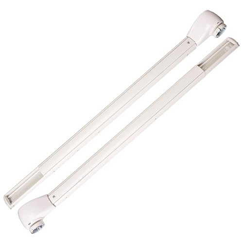 Carefree OV25APHW Travel'r White with Matching White Casting Adjustable Pitch 12 Volt Electric RV Awning Arms Set