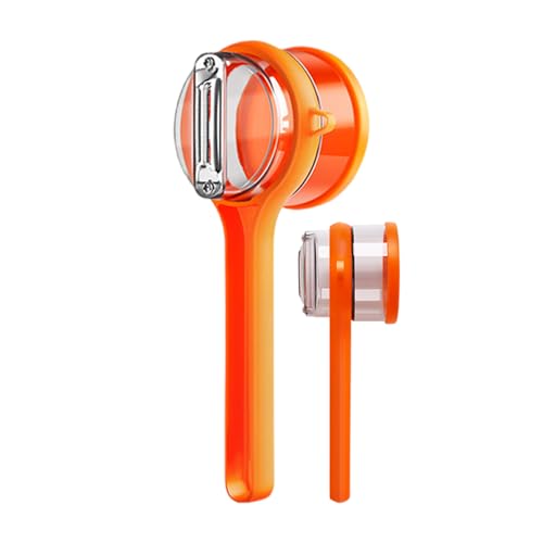 Pelador De Frutas Y Verduras: Pelador Con Recipiente De Almacenamiento, Cuchillas Dobles De Acero Inoxidable Para Un Pelado Eficiente, Herramienta De Cocina Multifuncional Para Zanahorias, Patatas, Fr