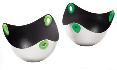 Fusionbrands PoachPod Stainless Steel Non-Stick Egg Poaching Cup, Stainless, 2 pack