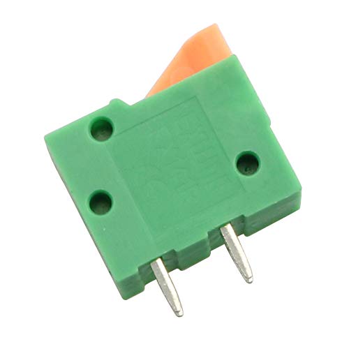 Tegg 25PCS 150V 2A 2.54 mm Pitch 2 Position 4P Spring PCB Terminal Block Connector