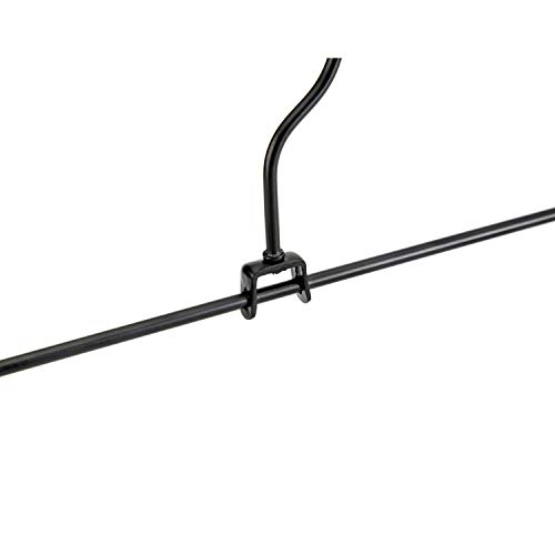 Jetdio Metal Heavy Duty Pants Skirt Slacks Hangers,Trousers Hangers With Two Adjustable Clips And 360-Degree Swivel Hook, 12 Pack, Matt Black #TOP3