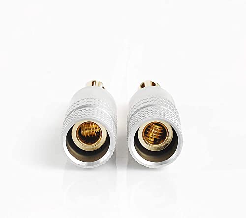 Image of [ 8 Pieces (4 Pcs Red & 4 Pcs Black) ] Speaker banana plug,Crimp & Twist Closed Screw Audio Banana Plugs for Speaker Wire (4 Pairs)