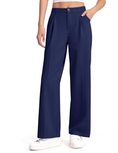 Image of Girls Dress Pants Wide Leg Uniform Pants for Girls Preppy Clothes Size 7-14 Years