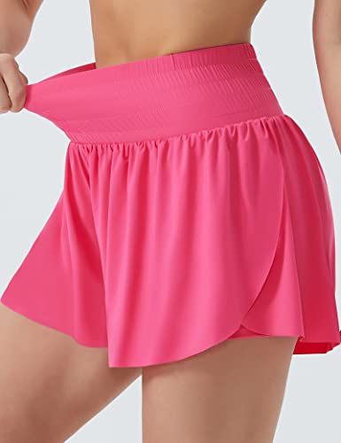 Image of THE GYM PEOPLE Women's Flowy Running Shorts 2 in 1 Athletic Skirt Shorts