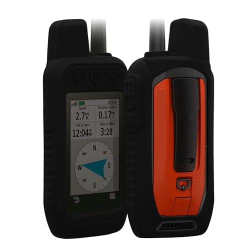 kwmobile Étui Compatible avec Garmin Alpha 300 / Alpha 200 - Housse de Protection en Silicone pour Navigateur GPS Pédestre - Noir Mat