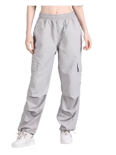 Image of Parachute Pants for Women - Water-Resistant Cargo Pants for Women | Stylish Activewear for Travel, Office, Gym, Trekking & Everyday Comfort | Korean Pants for Woman