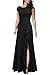 MUSHARE Women's Cocktail Dresses with Pockets Ruffled Sexy Split Party Long Formal Dress Black