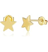 Anneler G&uuml;n&uuml; Hediyeleri 14K Solid Yellow Altın Yıldız Sırtılı K&uuml;peler Zarif Minik Dayanıklı K&uuml;&ccedil;&uuml;k K&uuml;&ccedil;&uuml;k Kulak...