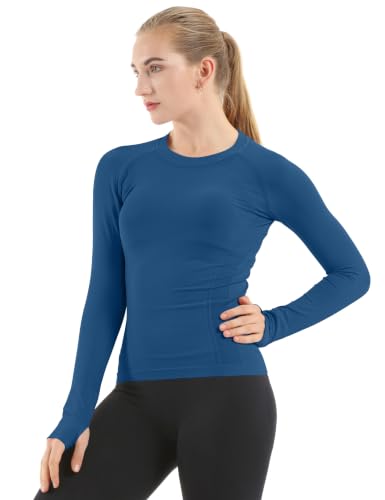 Image of MathCat Seamless Long Sleeve Workout Tops for Women