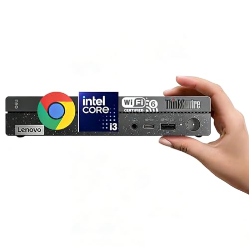Image of Lenovo ThinkCentre Neo 50q Gen4 Chromebox Mini PC | 12th Gen Intel 6-Core CPU (up to 4.4GHz) | 8GB DDR4 RAM, 128GB SSD, WiFi 6 | Built for School and Work, Game Apps Not Supported | Chrome OS Flex