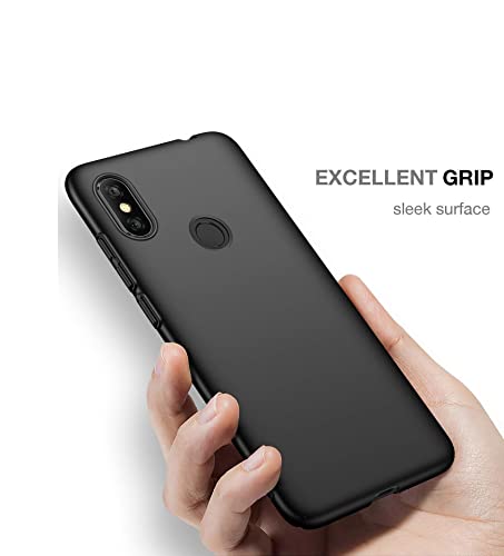 Image of Mobile Back Cover Case for Xiaomi Redmi Note 6 Pro (Silicone Case|CameraProtection|Black SC1510)