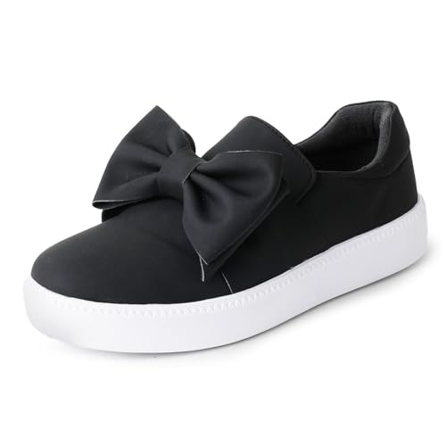 J. Adams Wally Platform Sneakers for Women - Comfortable Slip On Shoes with Bow