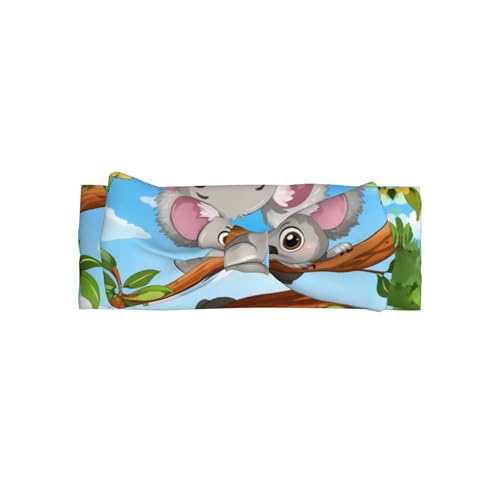 Koala lying on the tree Baby bow headband (0-6 months) - Universal for newborns to toddlers, a must-have for cute decoration