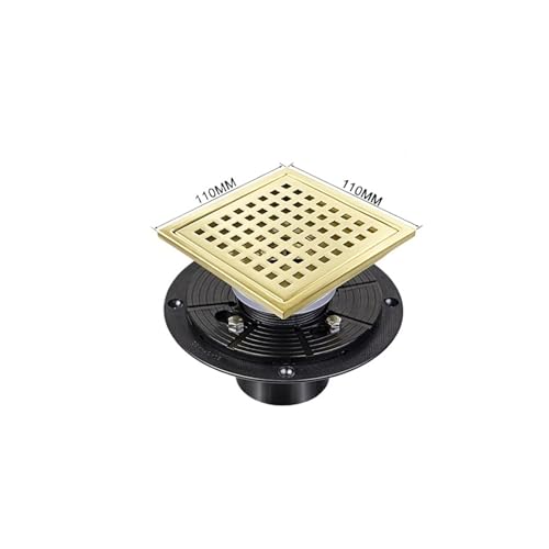Drain de sol carré en acier inoxydable de salle de bain avec filtre
