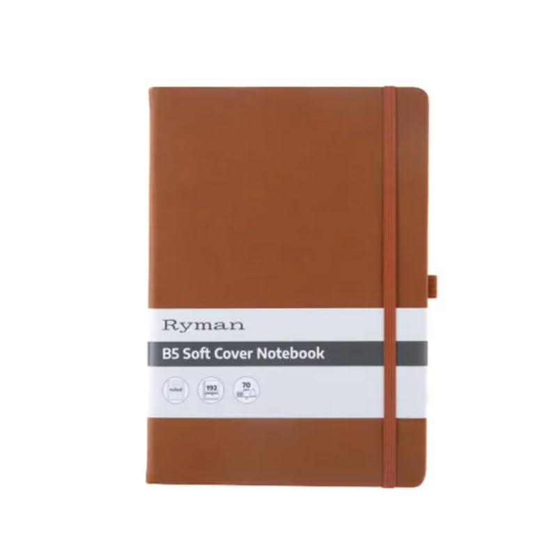 Ryman B5 Soft Cover Lined Notebook (Tan)