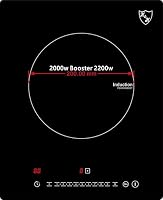 K&H Induktionskochfeld INS-2401X [1 ZONE] - Induktionskochplatte - Kochplatte Induktion - Induktionsherdplatte Einzeln - Kochfeld Induktion Stecker, Autark & Mobil - Eingebaut - 31CM - 2200 Watt – Ansicht 4