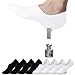 Falechay Sneaker Socken Damen Herren Füßlinge Footies 8 Paar Kurze Großes Silikonpad Verhindert Verrutschen Unsichtbare schwarz weiß 35-38