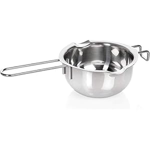 Wenco 518550 Water bath melting bowl, with 2 spouts, stainless steel, 14 cm, silver