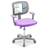 COSTWAY Sedia per Scrivania per Bambini, Sedia per Computer con Altezza Regolabile, Ruote,...