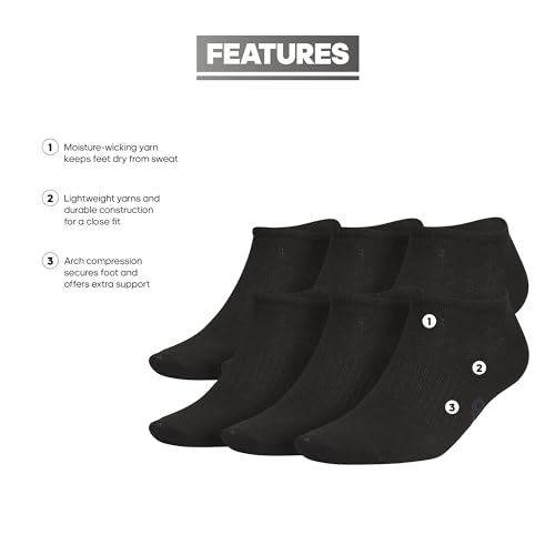 adidas mens Superlite Classic No Show Socks Low-profile Fit, Arch-compression and Lightweight Breathable (6-pair)2
