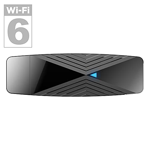 Image of D-Link AX1800 Wi-Fi 6 USB 3.0 Adapter, WiFi Adapter for PC or Laptop, Update Your WiFi to Next Gen 802.11ax, Includes USB 3.0 dongle, WPA3 Encryption, Windows 10 /11 (DWA-X1850), Black