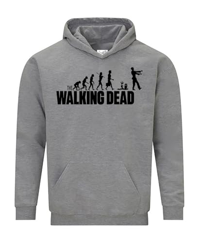Snapit Walking Dead Zombie TV Show Inspired Hoodie -Quality printed Mens Hoodie for Kids/Women/UK Men - Unisex Hooded Jumper with Kangroo Pockets Grey
