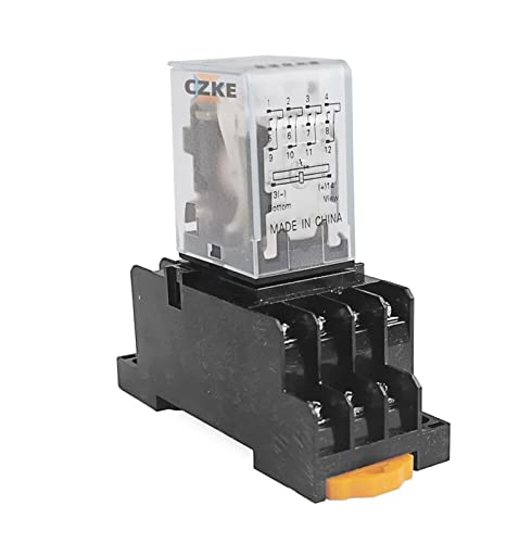 Relais micro HH62P LY2NJ 10A AC 12V anti faux-contact avec base de prise 8 broches PTF08A