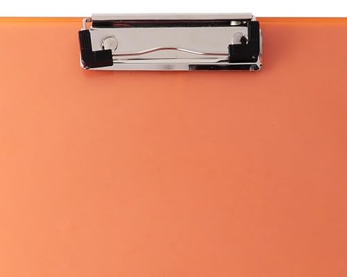 Image of Cubic Orange Premium Exam Clipboard - A4 Size Unbreakable Writing Pad with Metal Clip for Students, Office & Coaching Use