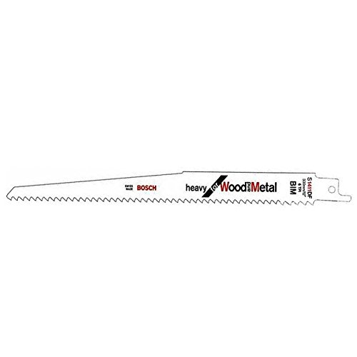 Bosch S1411DF Sabre Saw Blades for Cutting Wood, Glass, Plastic - Pack of 2