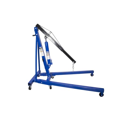 K Tool International XD63421 2 Ton Foldable Engine Crane for Garages, Repair Shops and DIY, Lift Range 86.5