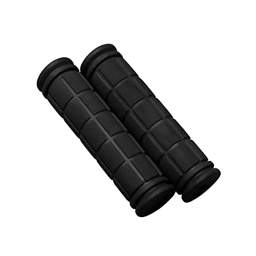 A-ITEM 自転車グリップ 2個セット 単色 BMX 2本 マウンテンバイク クロスバイク 折り畳み自転車 ミニベロ ハンドル ハンドグリップ キックボード ポイント消化 (黒)