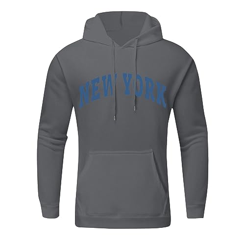 Men'S Fashion Hoodies Fleece Fall Joggers Long Sleeve Sweatshirts Drawstring Sports Letter Printed Pullover With Pocket3