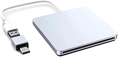 Lysee 3D Printer Parts & Accessories - HOT-External DVD CD Drive, USB C USB 3.0 External Superdrive Burner Optical Drive CD RW DVD RW Disc Duplicator - (Color: Silver)
