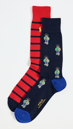 Polo Ralph Lauren Men's Mini American Heritage Bear Socks 2 Pack2