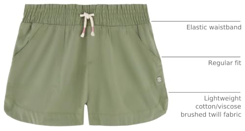 Image of Roxy Girls' Soleil Elastic Waist Shorts, Drawstring Closure, Soft & Comfortable Fit