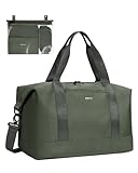 ECOHUB Bagage Cabine Pliable 30L, 45x36x20 Easyjet, à Main avec Poche Humide Amovible, Weekend pour Femmes Hommes, d'avion, d'Hôpital, Brevet en Cours (Vert)