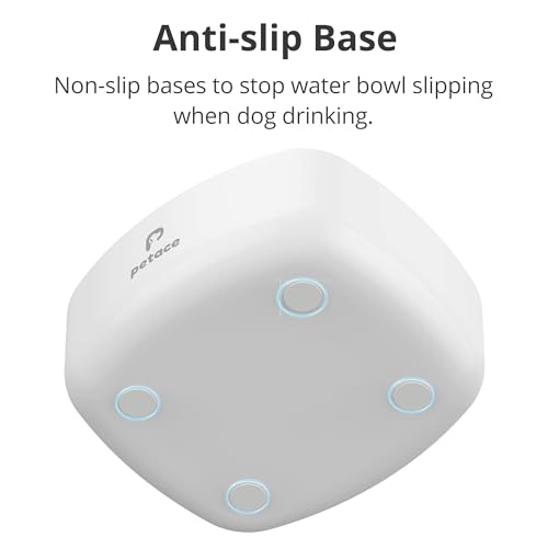 Petace Hundenapf Auslaufsicher Wassernapf für Hunde Ohne Sabbern, Anti Schwapp Napf rutschfest 1,3L, Trinknapf für kleine, mittlere und große Hunde
